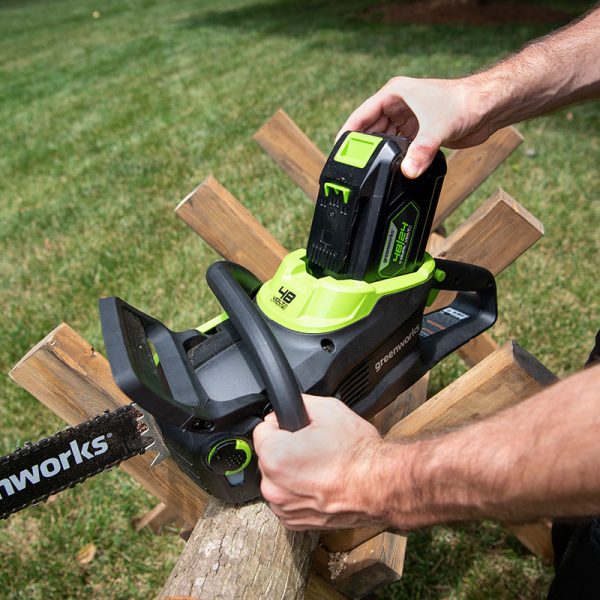 Motosierra 48V / 24V 16 pulg 2 Kw con bateria 4Ah y cargador