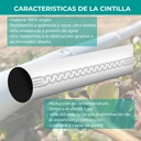 Cintilla Whitedrip tape laberinto diam. 5/8 0.8-1.0 bar. calibre 8 ml espesor .20 mm / esp salidas 10 cm flujo. 1.0 lts/hrs 2600 mts