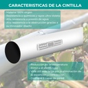 Cintilla Whitedrip tape pastilla diam. 5/8 0.8-1.0 bar. calibre 8 ml espesor .20 mm / esp salidas 30 cm flujo. 1.3 lts/hrs 2600 mts