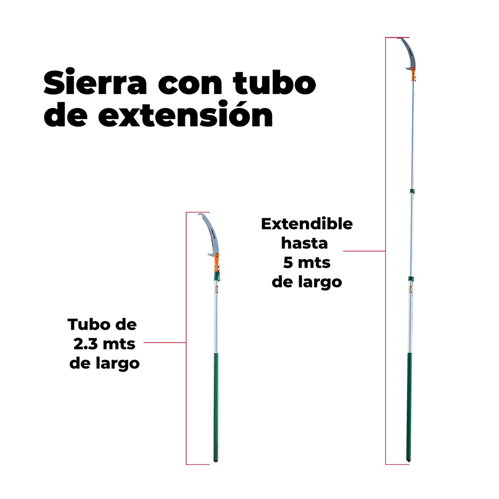 Sierra con tubo de extension