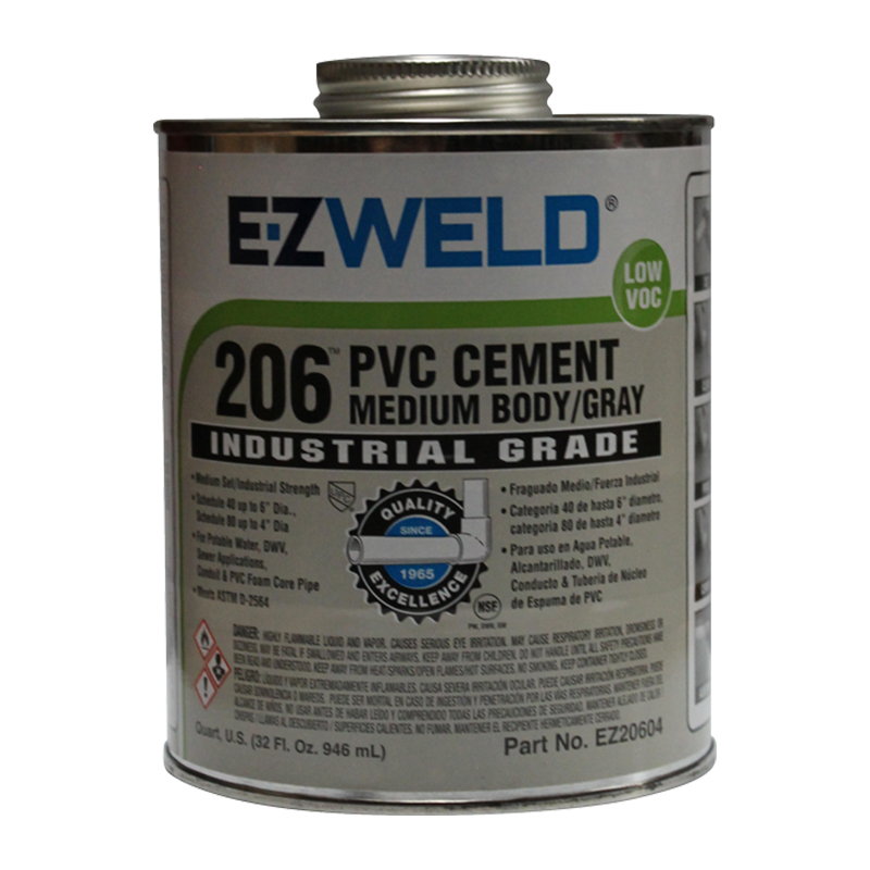 Cemento gris grados industrial para pvc cuerpo medio 32 oz / 946 ml Cont: 12 piezas