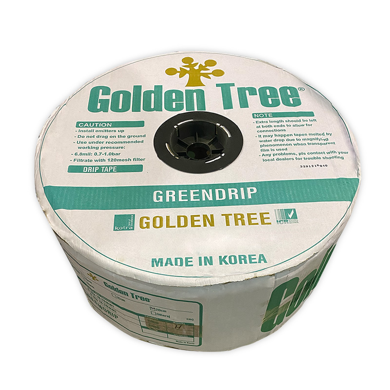 Cinta GreenDrip 5/8" calibre 6 mil (0.15 mm espesor) 1.0 lph @20 cm (1bar) - rollo de 2800 m