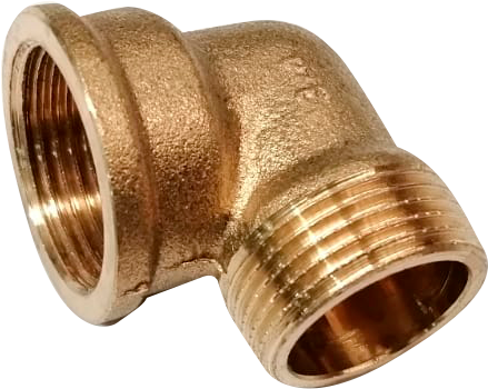 Codos laton 3/4 pulg macho a hembra
