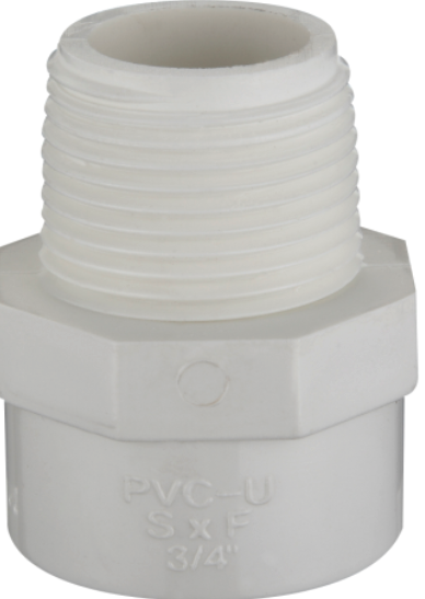 Adaptador macho 1-1/2" PVC cedula 40 (cementar x rosca macho) - 1 pieza
