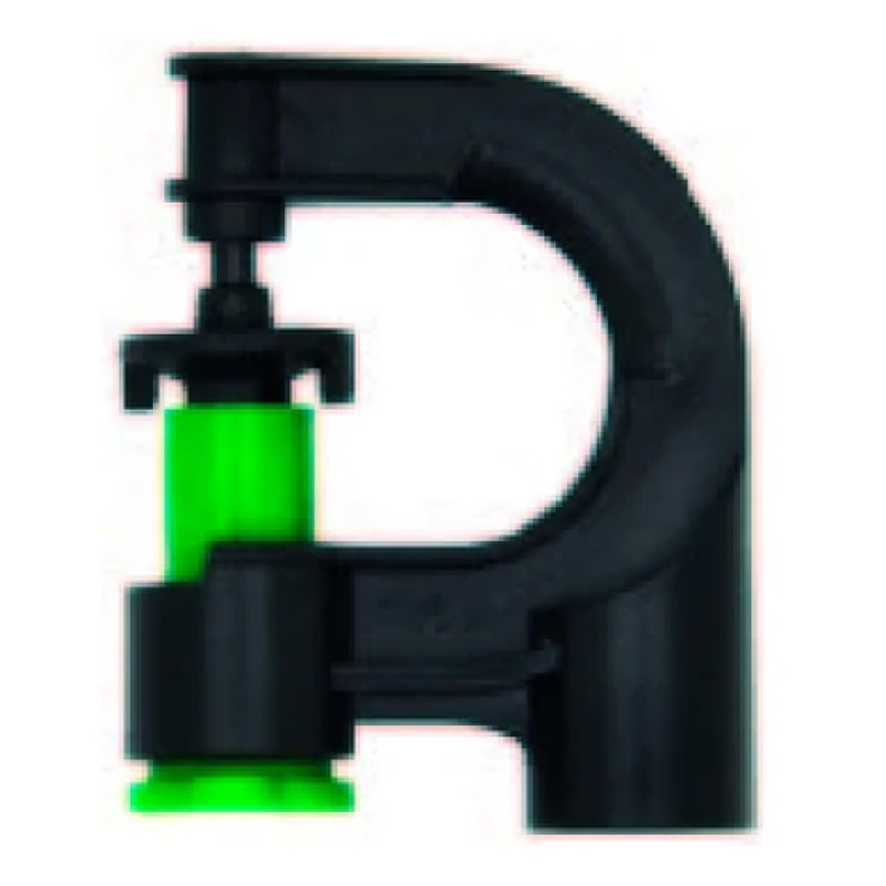 Micro aspersor agricola 1.5 bar: Desc. 128.00 L/hra /Diam: 6.2 m 2 bar: Desc. 144.80 L/hra / Diam: 3.3 m 3 bar: Desc. 179.0 L/hra / Diam: 7.2 m 