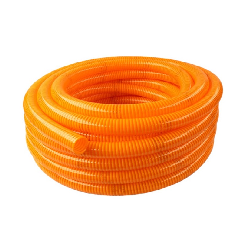 Manguera anillada rígida 1-1/4" naranja succión/descarga - rollo de 30 m