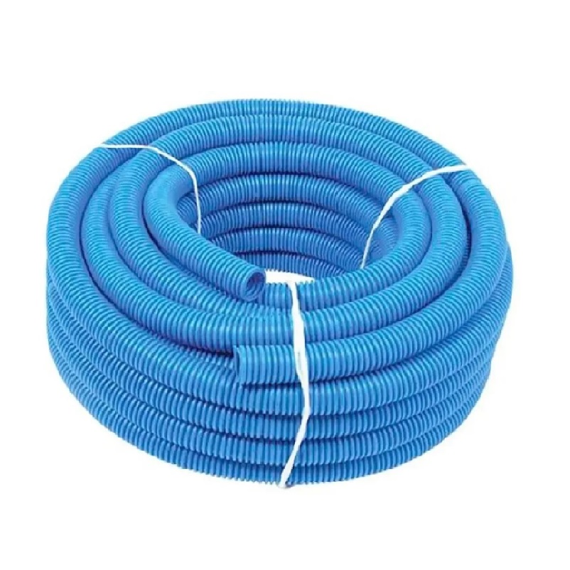 Manguera anillada rígida 1-1/2" azul succión/descarga - rollo de 30 m