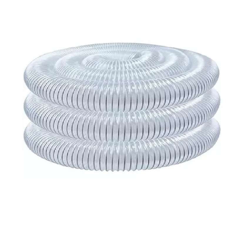 Manguera anillada cristal rígida de succión y descarga rollo de 30 mts 3 pulg