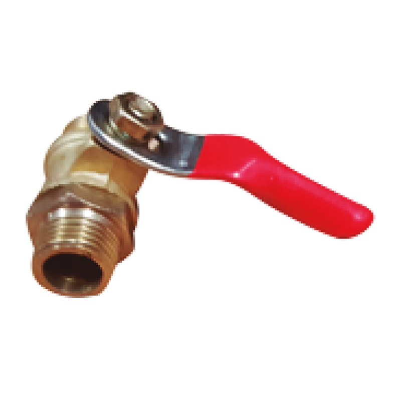 Llave salida macho / macho valvula de 1/2 para parihuelas con motor 9 y 13 acero y bronce contenido 1 pieza