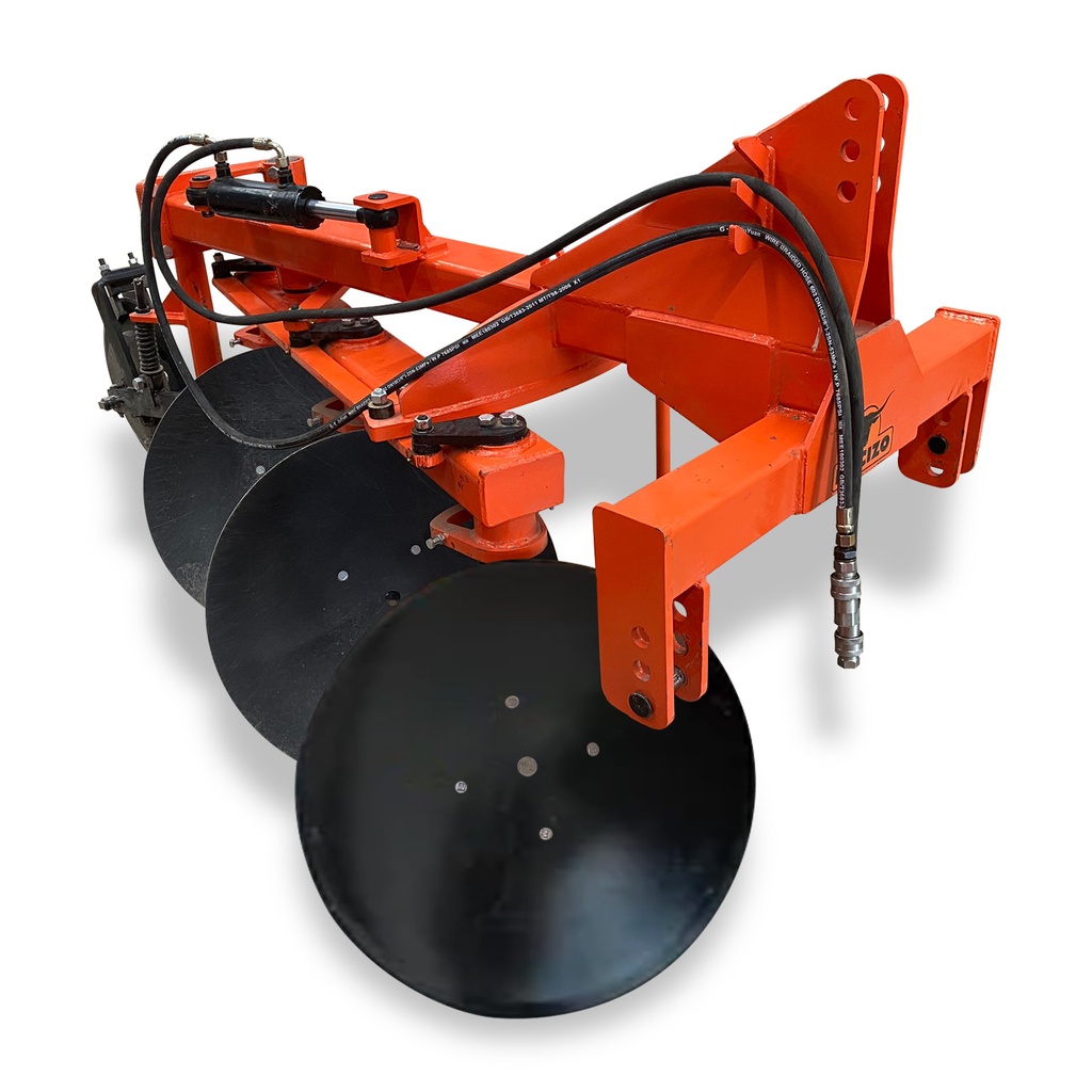 Arador hidraulico de 3 discos de 0.75 metros de trabajo para tractor de 50-80 hp