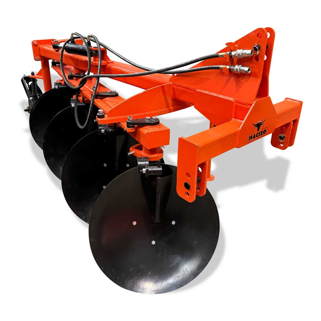 Arador hidraulico de 4 discos de 1 metro de trabajo para tractor de 80-100 hp