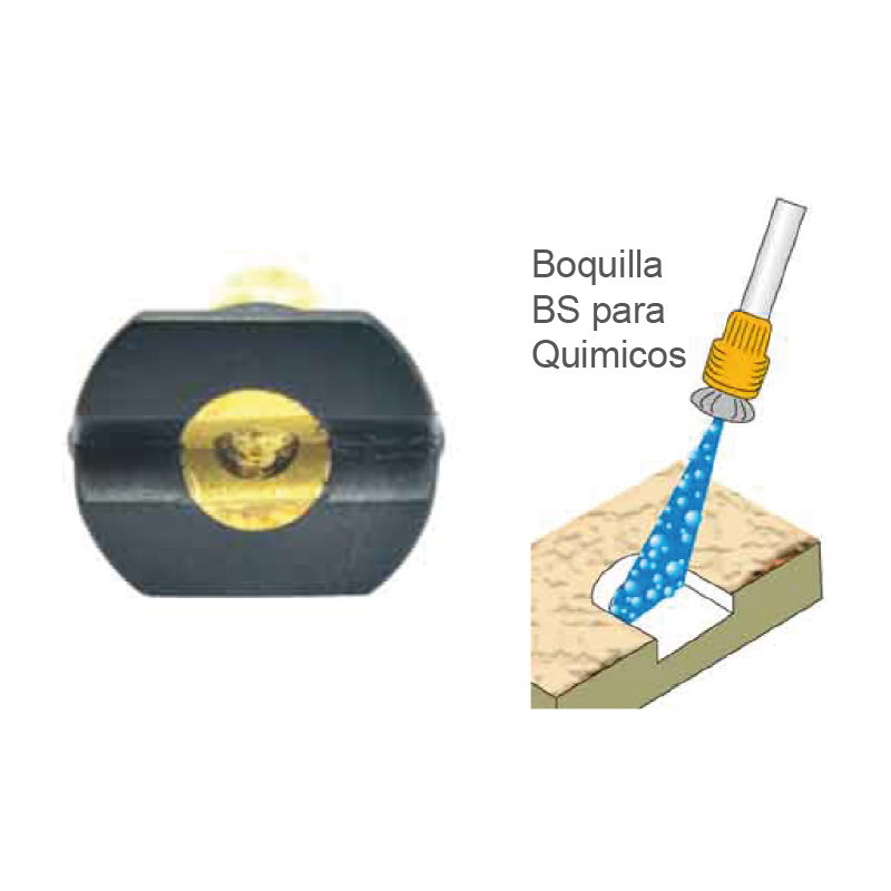 Boquilla para hidrolavadora para quimicos negra