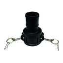 [CMP-C1.5] Acoplamiento camlock tipo C de polipropileno 1-1/2" de diametro (rosca BSP) - 1 pieza