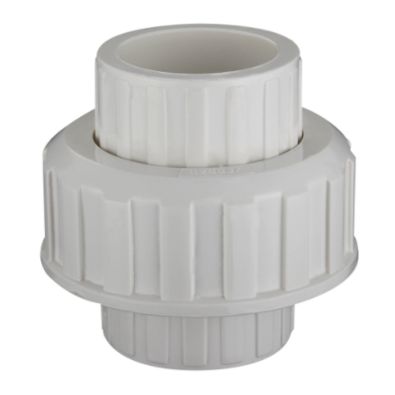 Tuerca union para cementar cedula 40 blanco 2 pulg / 50 mm contenido 4 piezas