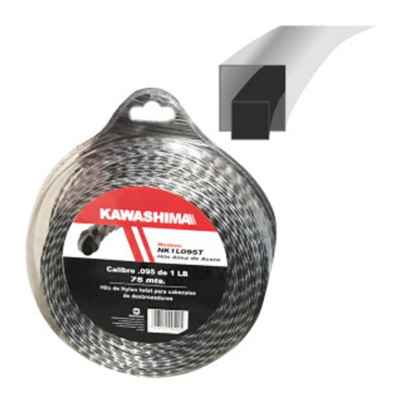 Hilo nylon 2.70mm x 15mts cuadrado blister