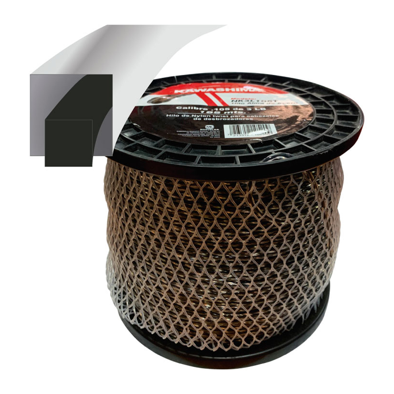 Hilo nylon 0.095pulg 2.40mm x 223mts 3lb cuadrado