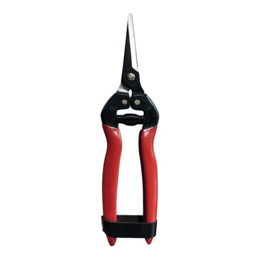 [803B] Tijera con hoja de acero al carbono acabado negro mango acero, acabado manija de poliamida.