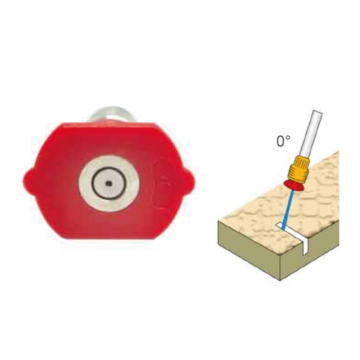 [B0] Boquilla para hidrolavadora abertura 0 grados roja