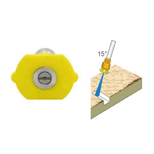 [B15] Boquilla para hidrolavadora abertura 15 grados amarilla