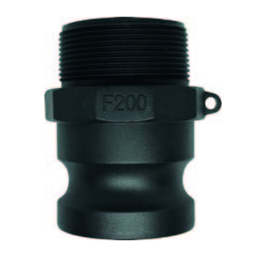 [CMP-F3] Acoplamiento camlock tipo F de polipropileno 3" de diametro (rosca BSP) - 1 pieza