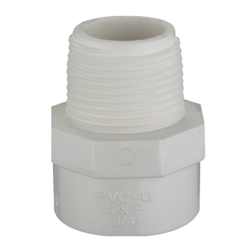 [M2703] Adaptador macho 3" PVC cedula 40 (cementar x rosca macho) - 1 pieza