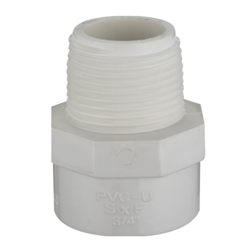 [M2703] Adaptador para cementar macho de pvc cedula 40 3 pulg / 80 mm contenido 1 pieza