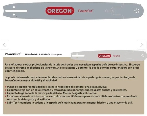 [283RNDD025] BARRA OREGON 28 PLG 3/8 .063 91 ESLABONES POWERCUT SPROCKET 8